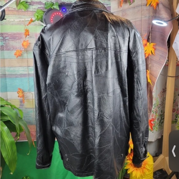 LeWORLD FINE LEATHERS vintage leather black coat, USA - Picture 4 of 6